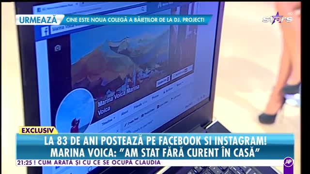 Rai Da  Buni. La 83 de ani postează pe facebook şi pe instagram! Marina Voica le face concurenţă puştanilor!