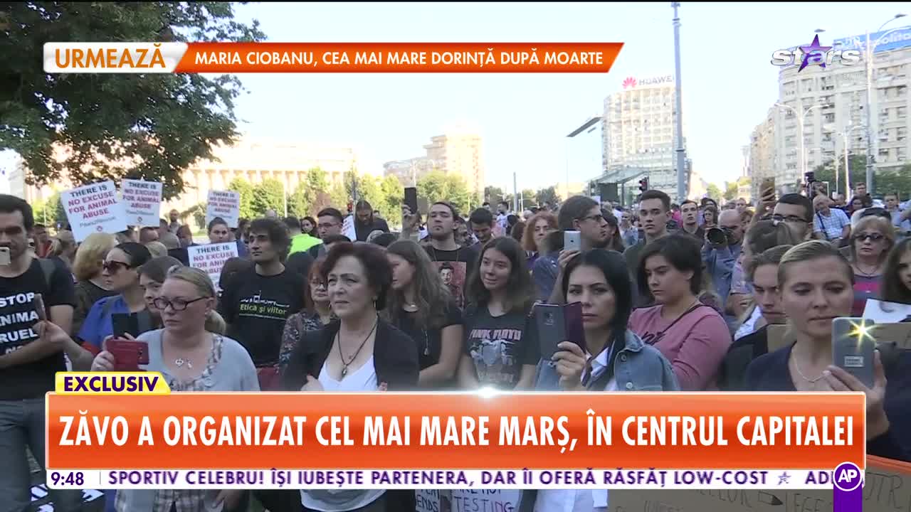 Star Matinal. Oana Zăvoranu a organizat cel mai mare marș pentru protejarea animăluţelor, &icirc;n centrul Capitalei
