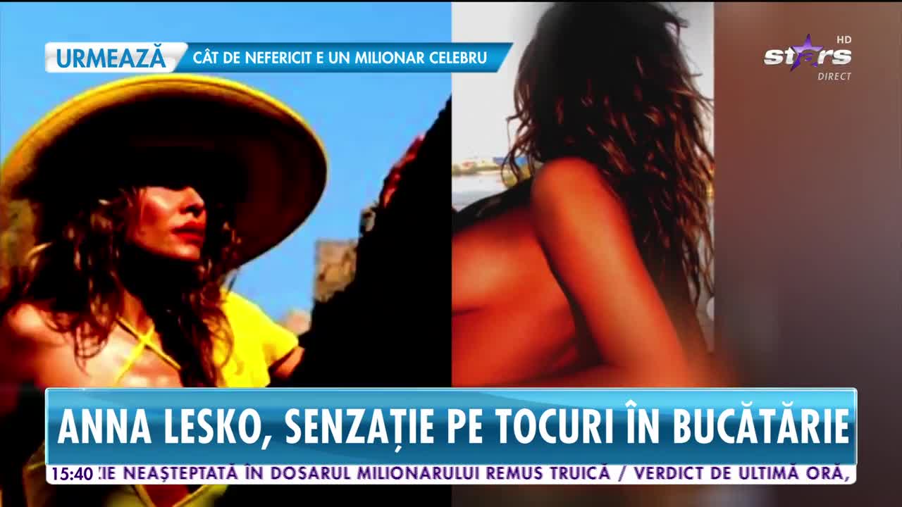 Imagini super hot cu Anna Lesko! Artista a făcut senzaţie pe tocuri &icirc;n bucătărie