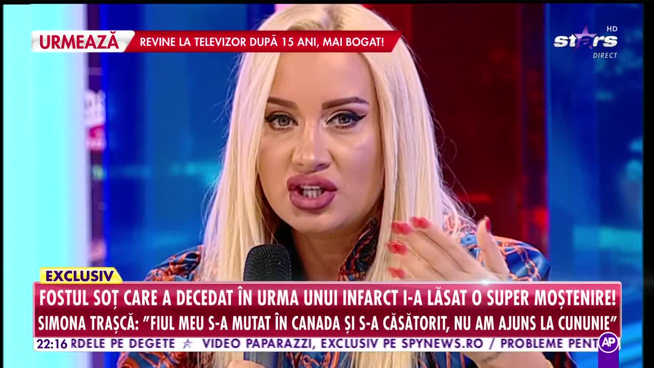 Situaţie fără precedent pentru Simona Trașcă! Fostul soţ i-a lăsat o super moştenire!