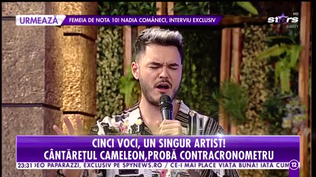 Cinci voci, un singur artist! Cântăreţul cameleon, probă contracronometru!