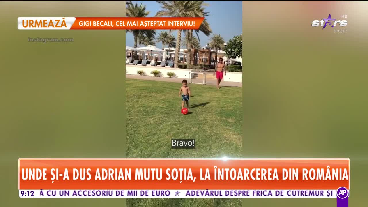 &Icirc;n ce loc superb şi-a dus familia Adrian Mutu