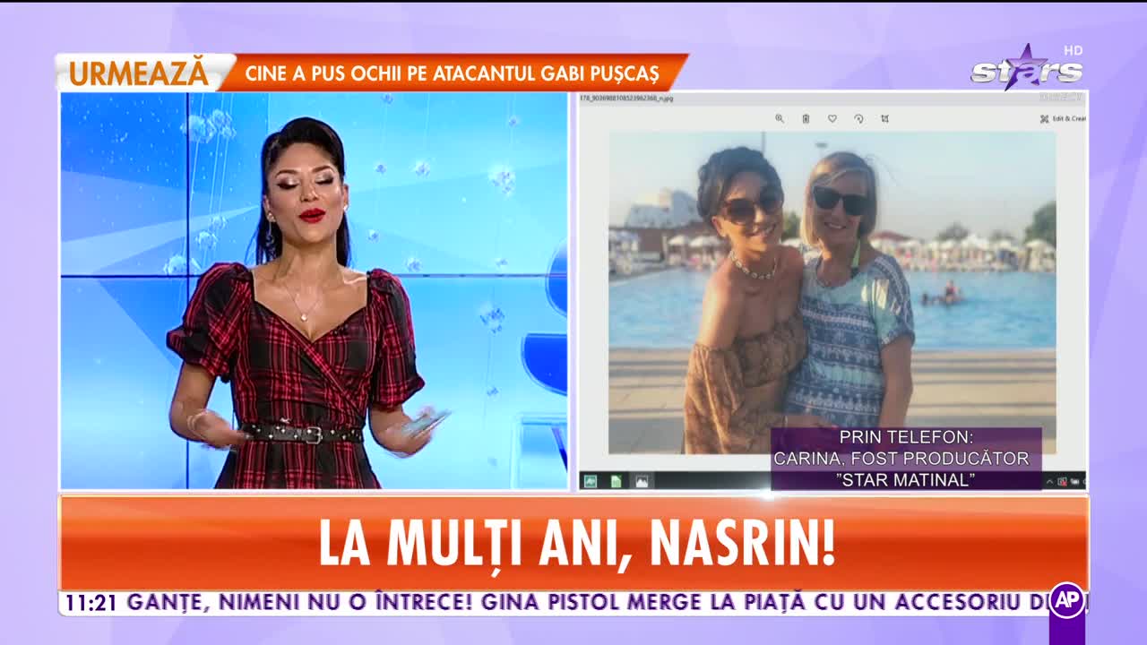 La mulţi ani, Nasrin! Bruneta a primit mesaje de la toţi cei alături de care a prezentat "Star Matinal"