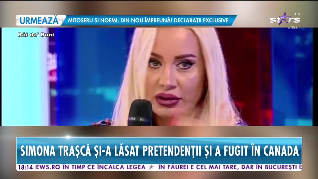 Star News. Simona Trașcă și-a lăsat pretendenţii şi a fugit &icirc;n Canada