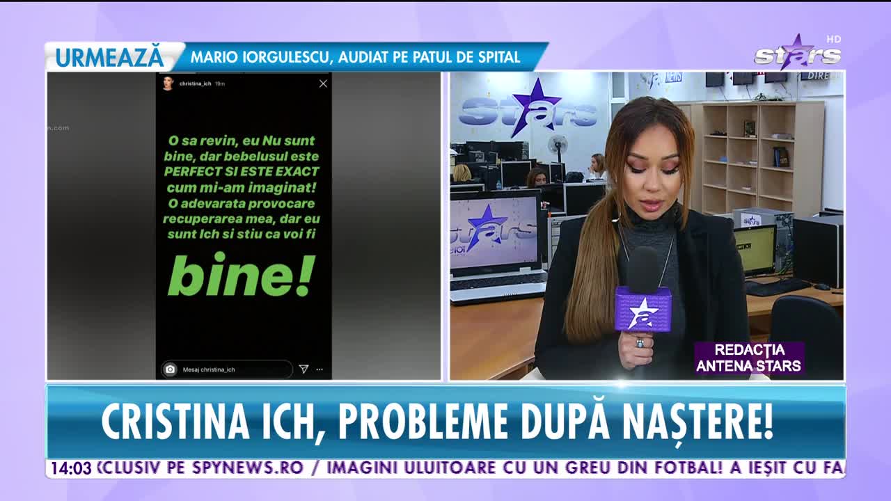 Cristina Ich se confruntă cu probleme după naştere! Ce spune &icirc;n prima ei declaraţie după ce a devenit mămică