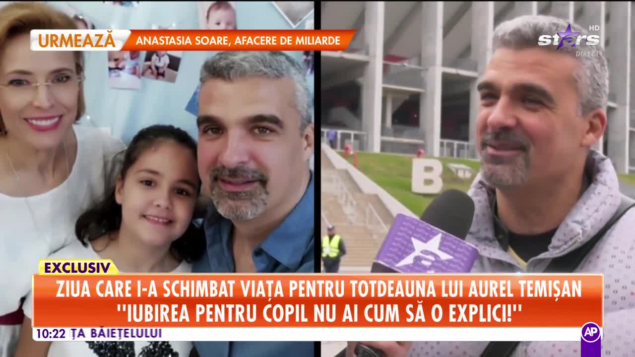 Star Matinal. Ziua &icirc;n care i-a schimbat viața pentru totdeauna lui Aurelian Temişan. C&acirc;nd devii tată se dă restart la viață