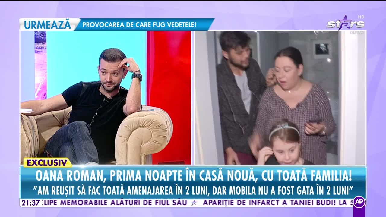 Cum arată noua casă a Oanei Roman! Vedeta a făcut turul locuinţei, în direct!