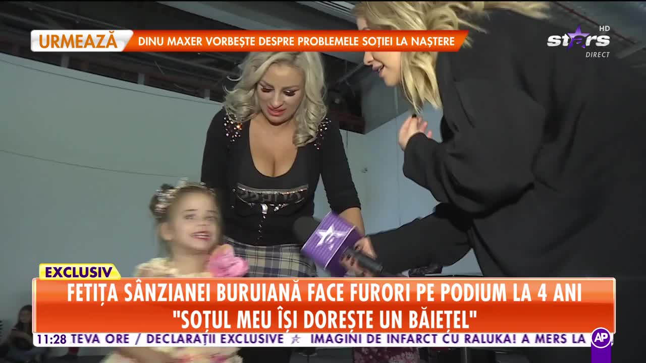 Fetiţa S&acirc;nzianei Buruiană face furori pe podium la numai patru ani!