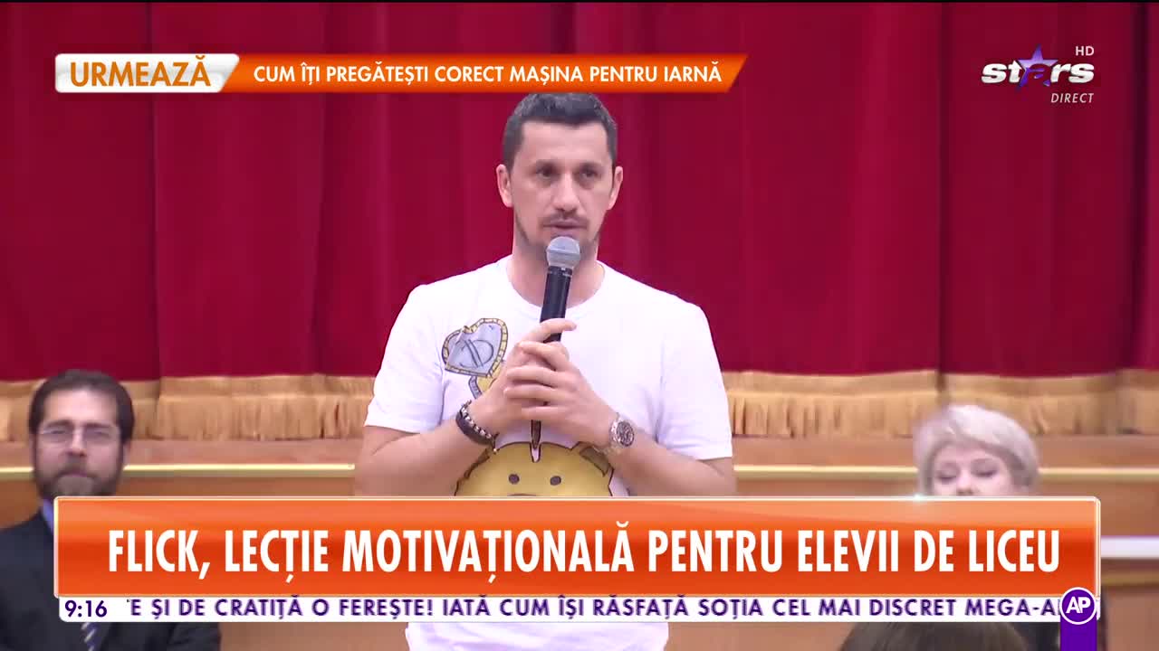 Star Matinal. Flick a susţinut o lecţie motivaţională pentru elevi!