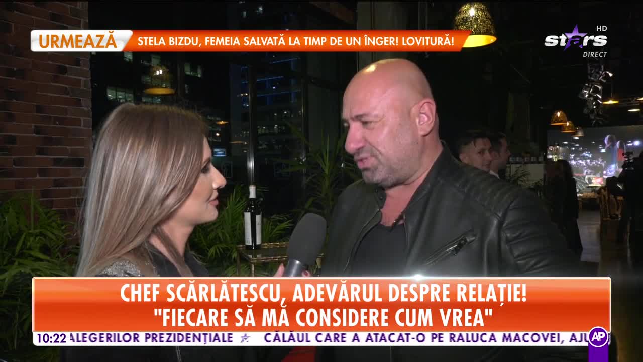 Chef Scărlătescu, adevărul despre relație! "Stau foarte bine cu dragostea"