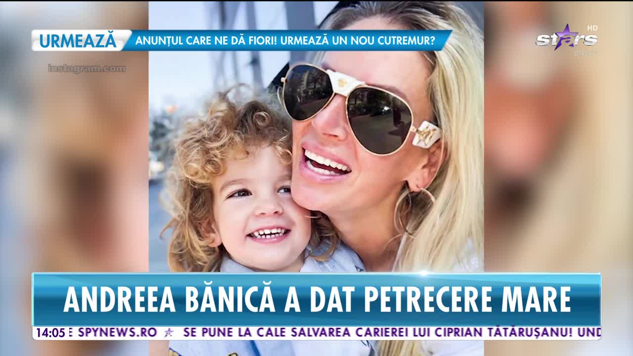 Star News. Andreea Bănică a dat petrecere mare. Fiul artistei a &icirc;mplinit trei ani