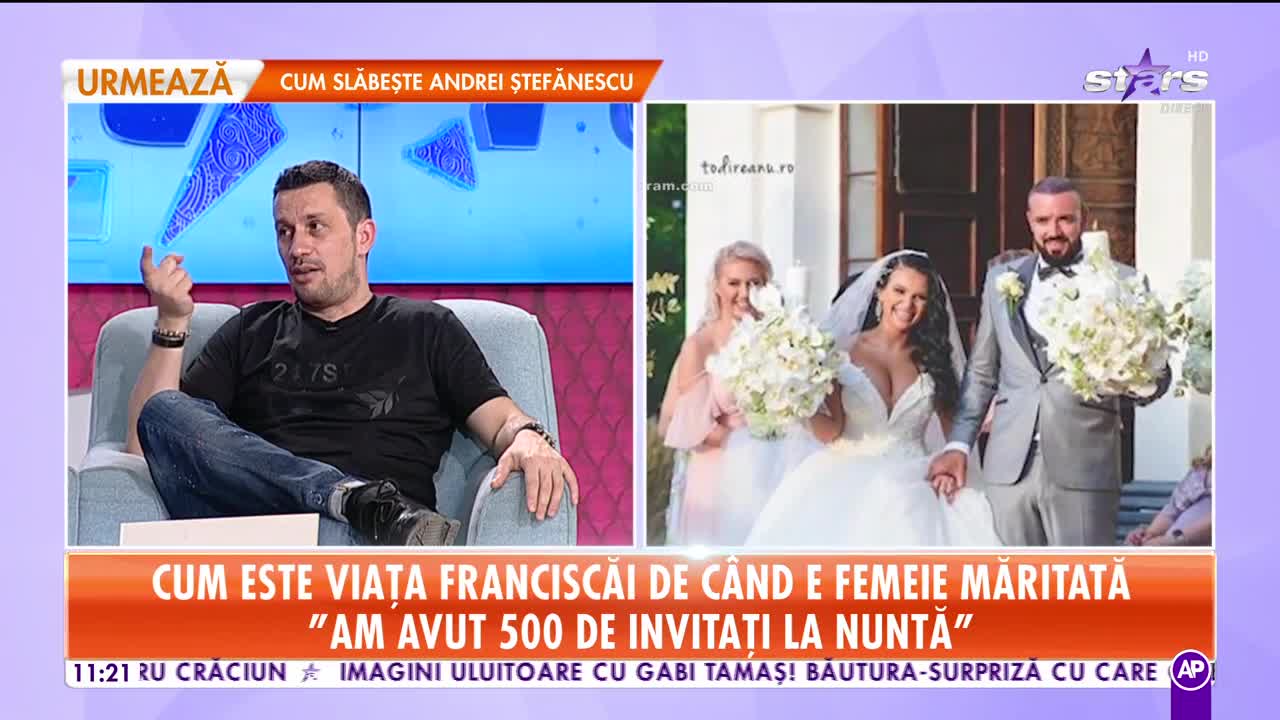 Star Matinal. Cum este viața Franciscăi Dulceanu de c&acirc;nd e femeie măritată: La nuntă am ieșit cu banii foarte bine