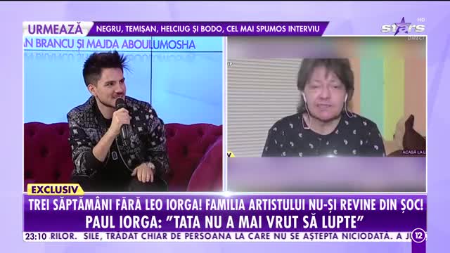 Trei săptămâni fără Leo Iorga! Familia artistului nu-şi revine din şoc! Paul Iorga: În ultimele două zile dinainte să moară, tata nu a mai avut dureri!