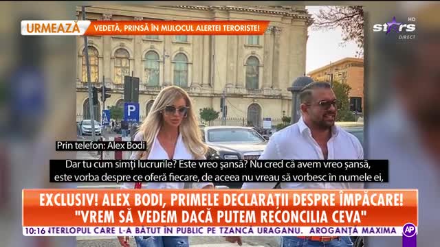 Star Matinal. Alex Bodi, primele declaraţii despre &icirc;mpăcare. La ce a apelat ca să fie iertat