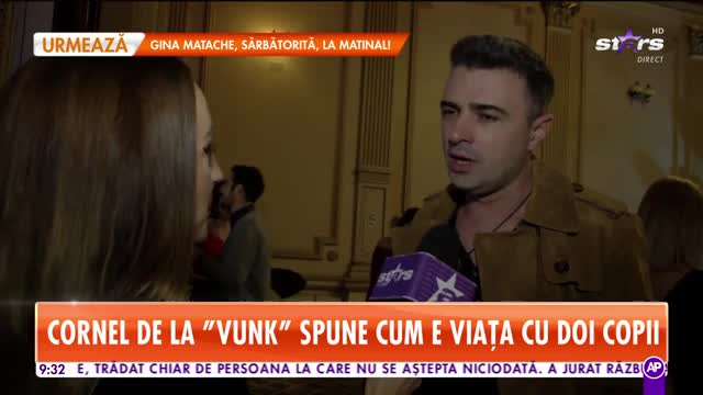 Star Matinal. Cornel de la Vunk spune cum e viața cu doi copii: Cu c&acirc;t am mai mulți copii, cu at&acirc;t mă simt mai t&acirc;năr