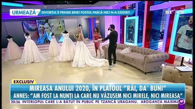 Annes îşi pune pirostriile după 20 de ani de relaţie! Artista şi-a ales rochia de mireasă, în direct!