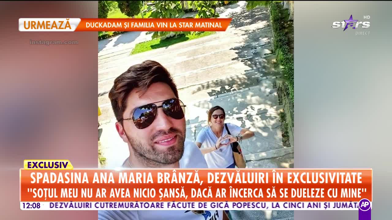 Star Matinal. Spadasina Ana Maria Br&acirc;nză, dezvăluiri exclusive: Soțul meu nu ar avea nicio șansă, dacă ar &icirc;ncerca să se dueleze cu mine