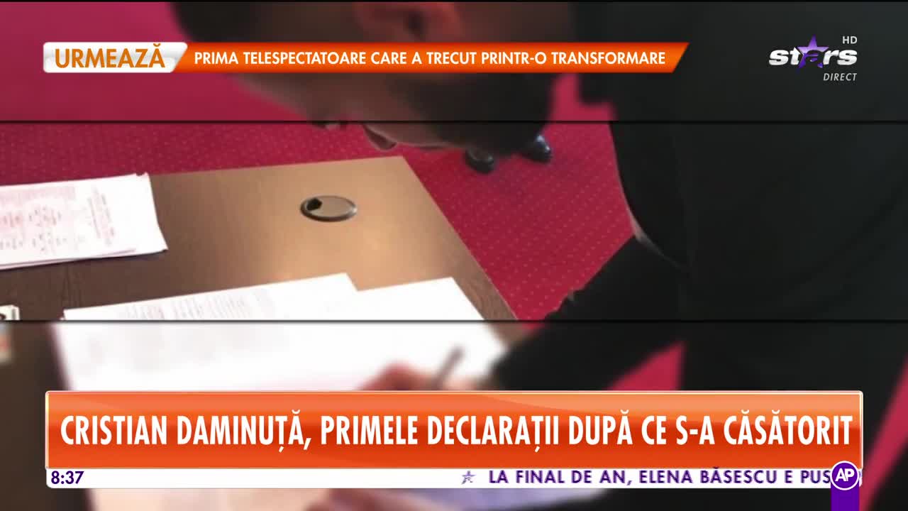 Star Matinal. Cristian Daminuță, primele declarații după ce s-a căsătorit
