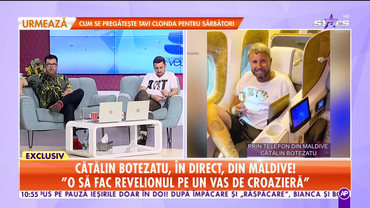 Cătălin Botezatu, &icirc;n direct, din Maldive: O să fac revelionul pe un vas