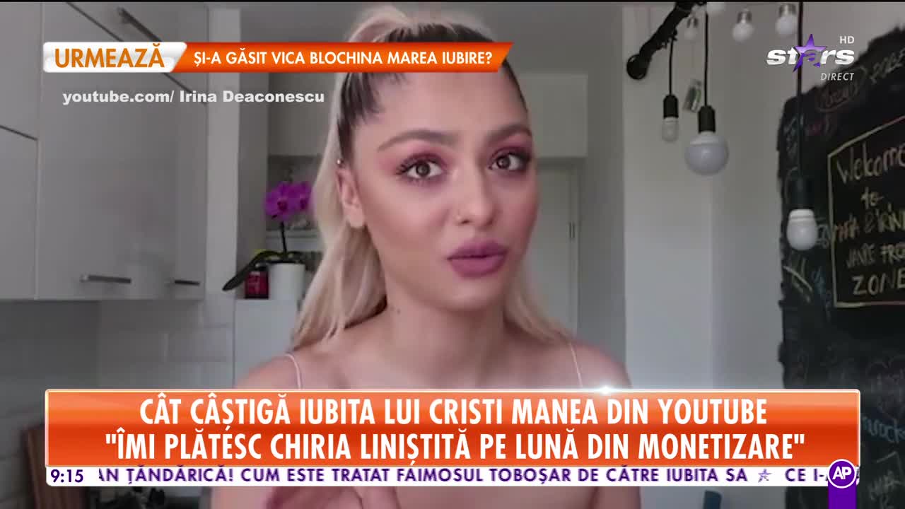 Star Matinal. C&acirc;t c&acirc;știgă iubita lui Cristi Manea din Youtube