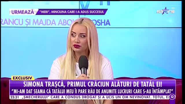 Simona Traşcă, primul Crăciun alături de tatăl ei!