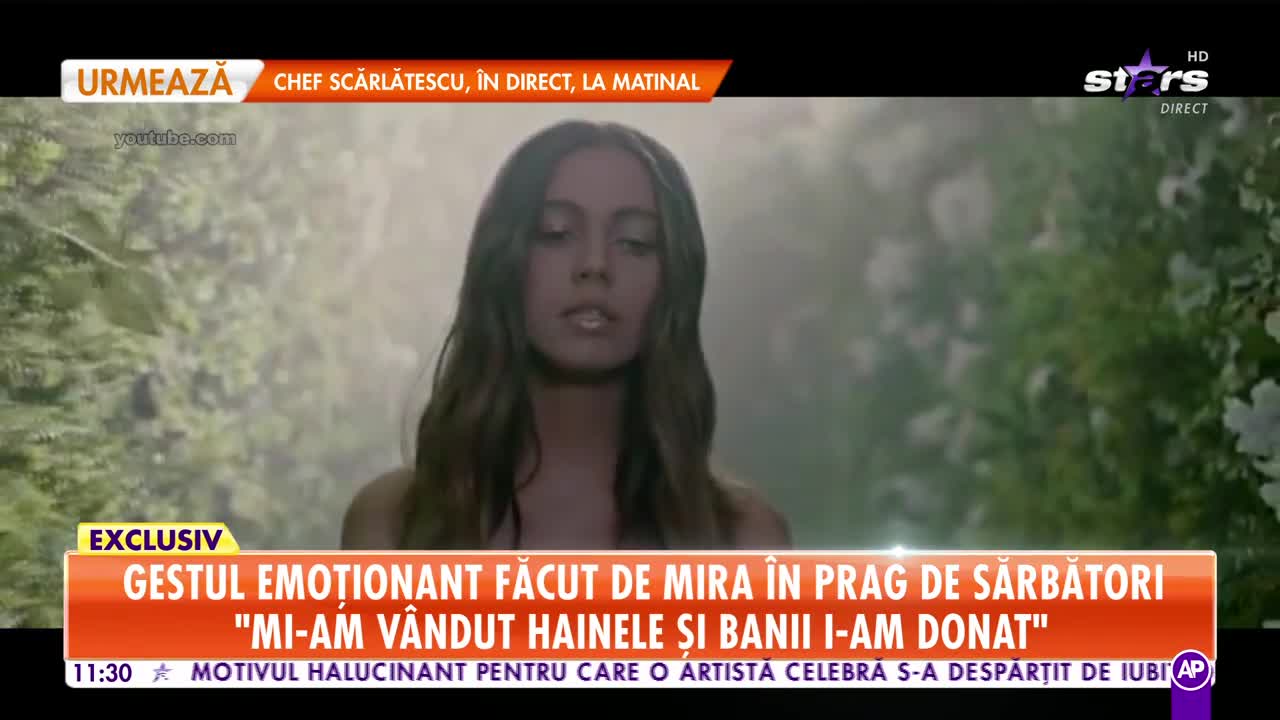 Star Matinal. Gestul emoționant făcut de c&acirc;ntăreața Mira &icirc;n prag de sărbători