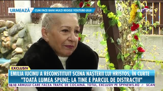 Emilia Iucinu a reconstituit scena nașterii lui Hristos, &icirc;n curtea casei