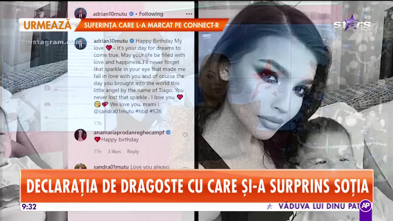 Star Matinal. Adrian Mutu, declarația de dragoste cu care și-a surprins soția