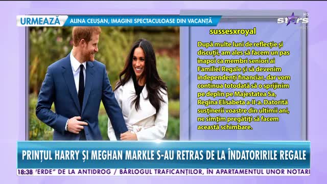 Star News. Prinţul Harry și Meghan Markle s-au retras de la &icirc;ndatoririle regale!