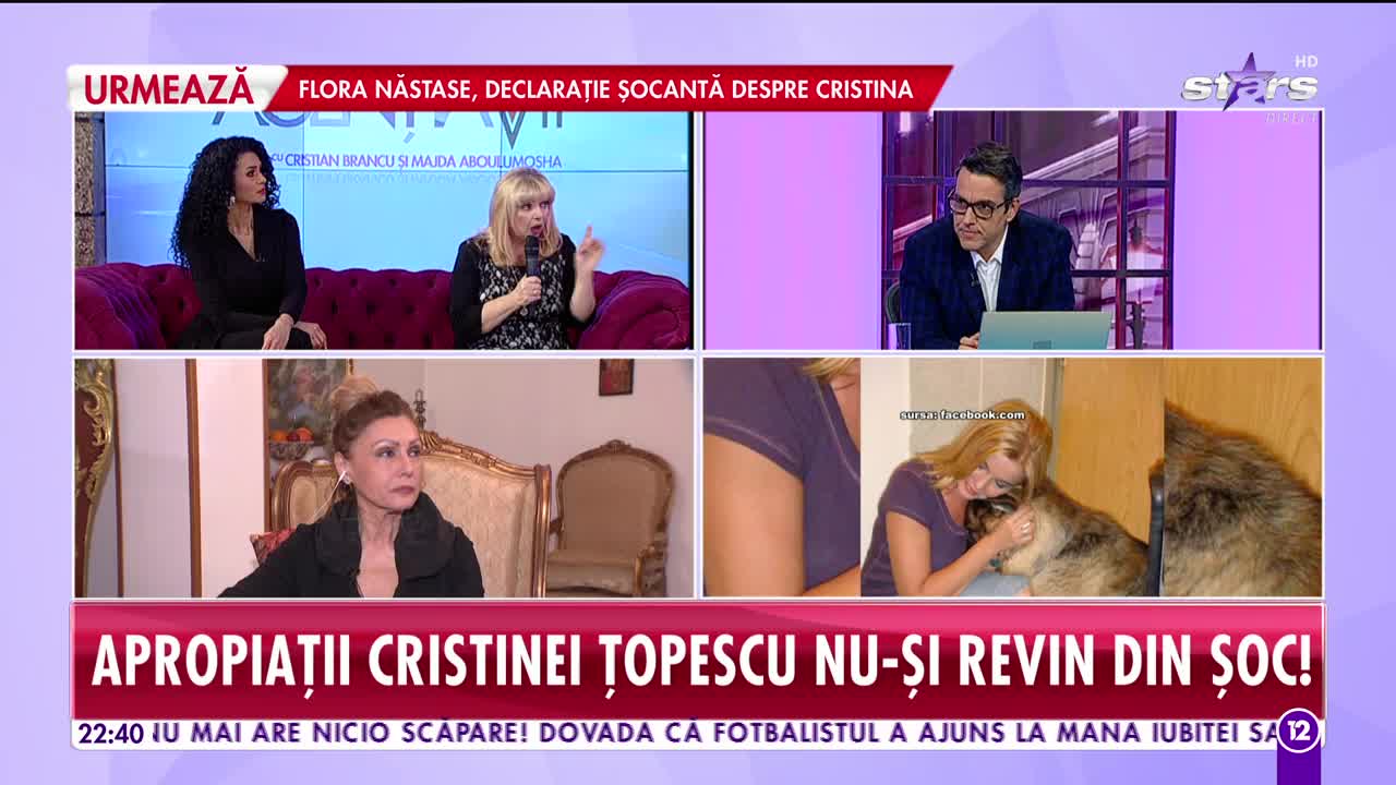 Nuami Dinescu, printre ultimele persoane cu care Cristina Ţopescu s-a întâlnit înainte să moară! "Avea depresia pe care o am şi eu!"