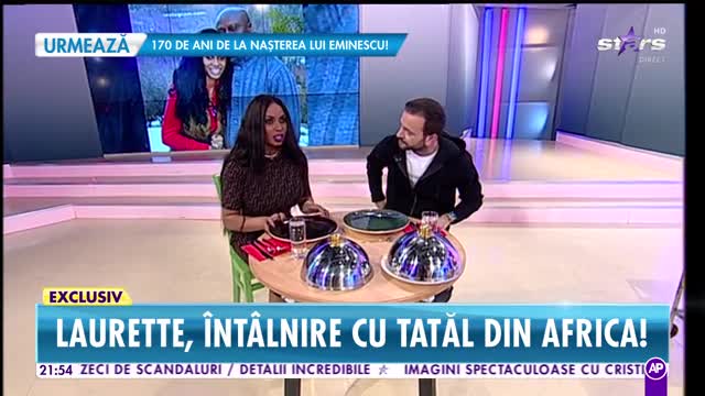 Laurette, primele declaraţii despre întâlnirea cu tatăl ei! Vedeta a degustat preparate africane, în platoul lui Morar!