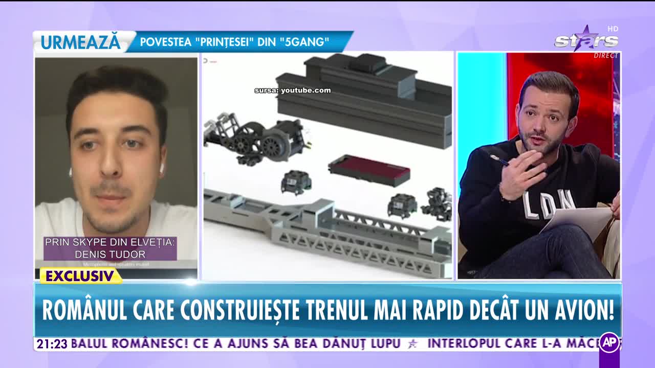 Românul care construieşte trenul mai rapid decât avionul! Denis Tudor: "Va parcurge 550 de km în doar 30 de minute"