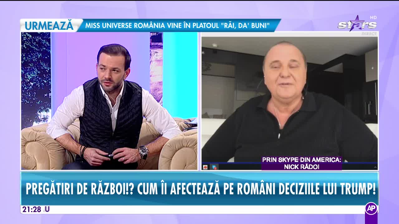 Nick Rădoi, primele declaraţii despre situaţia din SUA! Cum se pregătesc americanii de un posibil război mondial