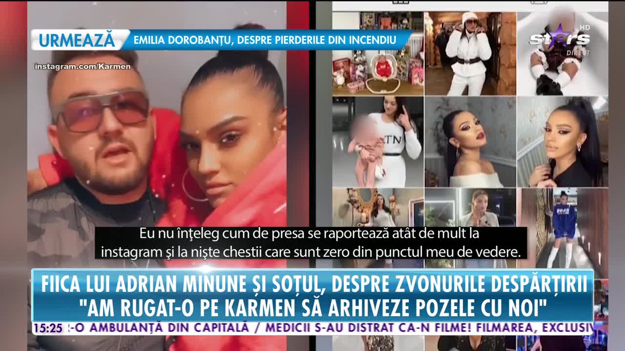 Fiica lui Adrian Minune şi soţul ei, primele declaraţii despre despărţire