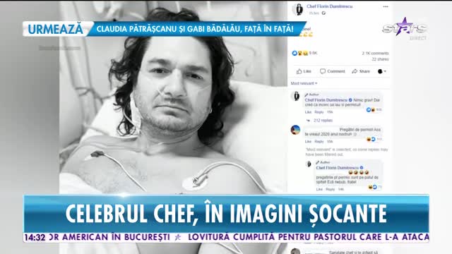 Chef Florin Dumitrescu a ajuns pe m&acirc;inile medicilor. Informaţii şi imagini de pe patul de spital!