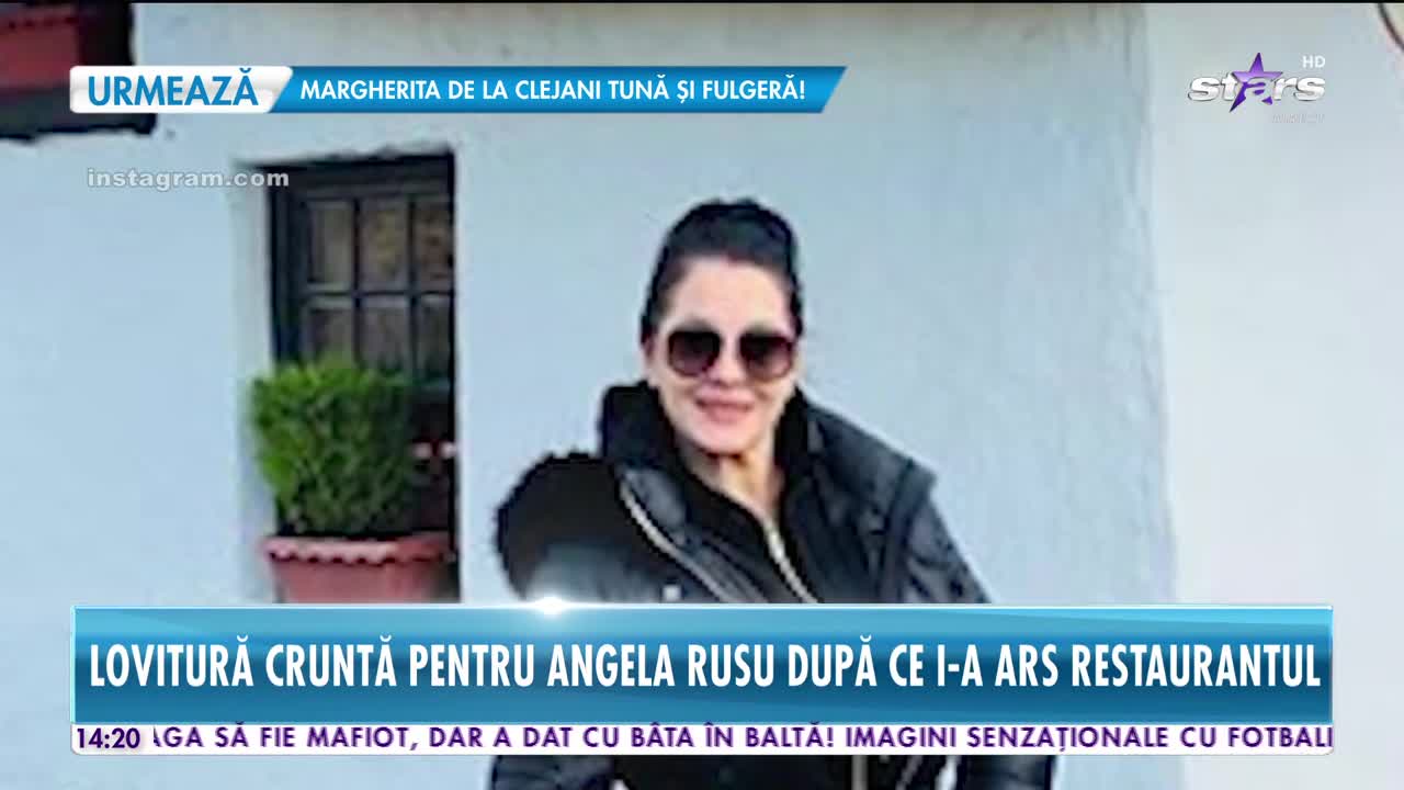 C&acirc;ntăreaţa Angela Rusu, cu restaurantul ars și banii luați