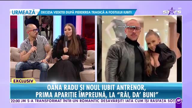 Oana Radu şi noul iubit antrenor, prima apariţie într-un platou de televiziune!