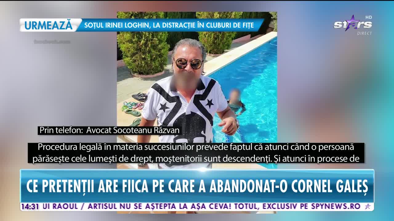 Star News. Fiica lui Cornel Galeş, &icirc;n războiul pentru avere cu băieţii Ilenei Ciuculete