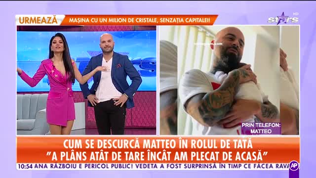 Star Matinal. Cum se descurcă Matteo &icirc;n rolul de tată: M-am speriat foarte rău c&acirc;nd a &icirc;nceput să-mi pl&acirc;ngă &icirc;n brațe