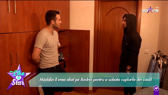 Like a Star! Mădălin îl vrea aliat pe Andrei pentru a sabota cuplurile din casă