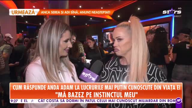 Star Matinal. Cum răspunde Anda Adam la lucrurile mai puţin cunoscute din viaţa ei
