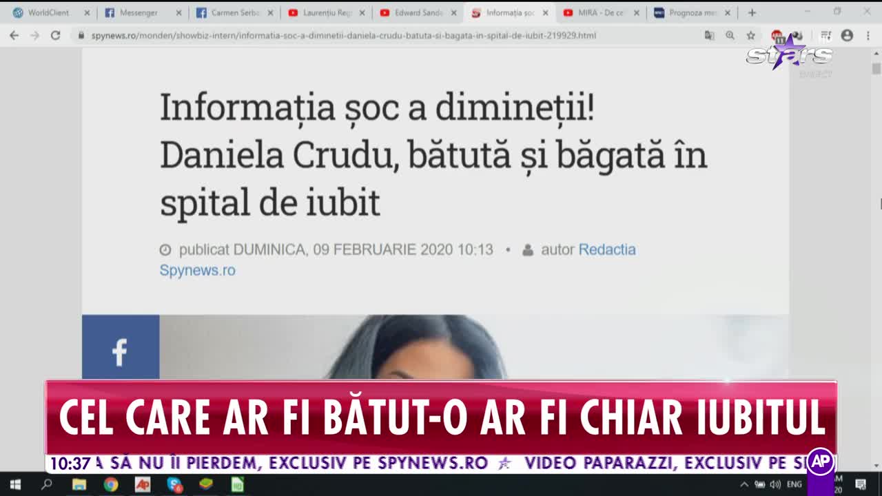 Star Matinal. Primele imagini cu Daniela Crudu pe patul de spital. Vedeta ar fi fost bătută de iubit