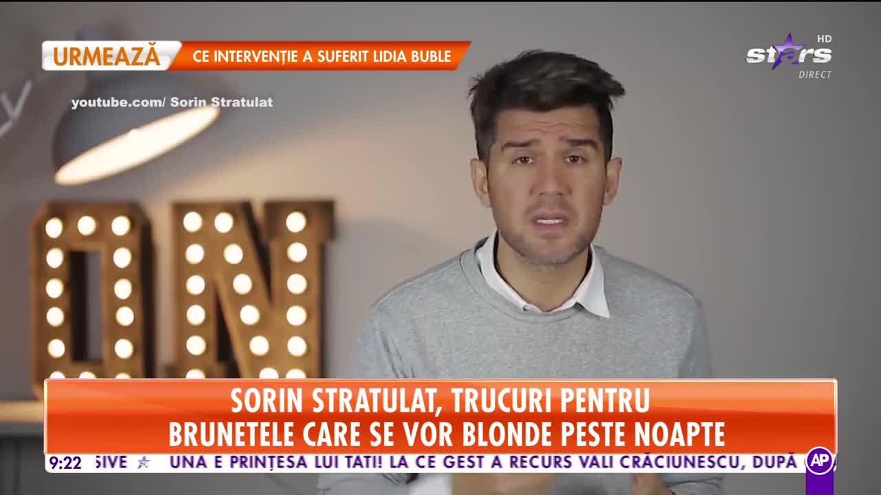 Star Matinal. Sorin Stratulat, trucuri pentru brunetele care se vor blonde peste noapte