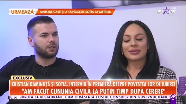 Star Matinal. Cristian Daminuţă şi soţia, interviu &icirc;n premieră. Cum decurg pregătirile pentru nuntă şi botez