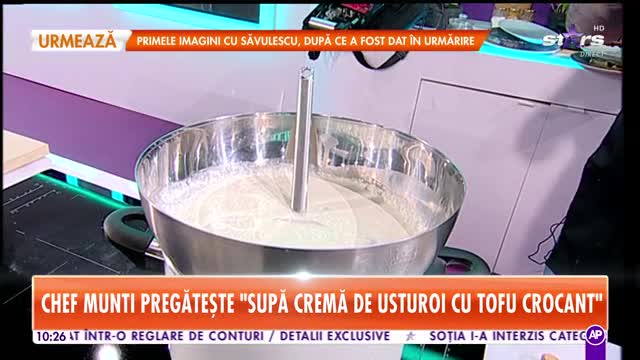 Reţeta lui Chef Munti de la Star Matinal: Supă cremă de usturoi cu tofu crocant
