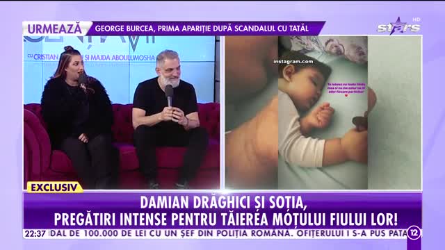 Agenția Vip. Damian Drăghici şi soţia, pregătiri intense pentru tăierea moţului fiului lor