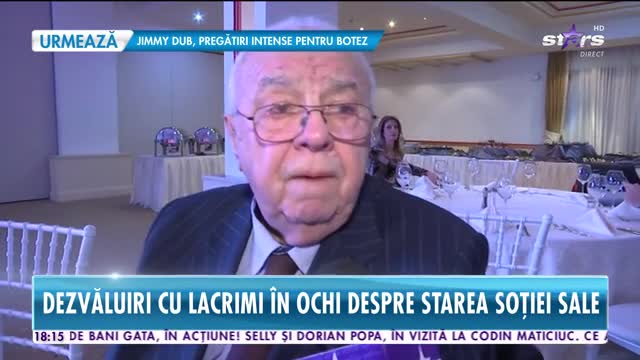 Star News. Alexandru Arşinel, dezvăluiri &icirc;n lacrimi despre starea soţiei sale