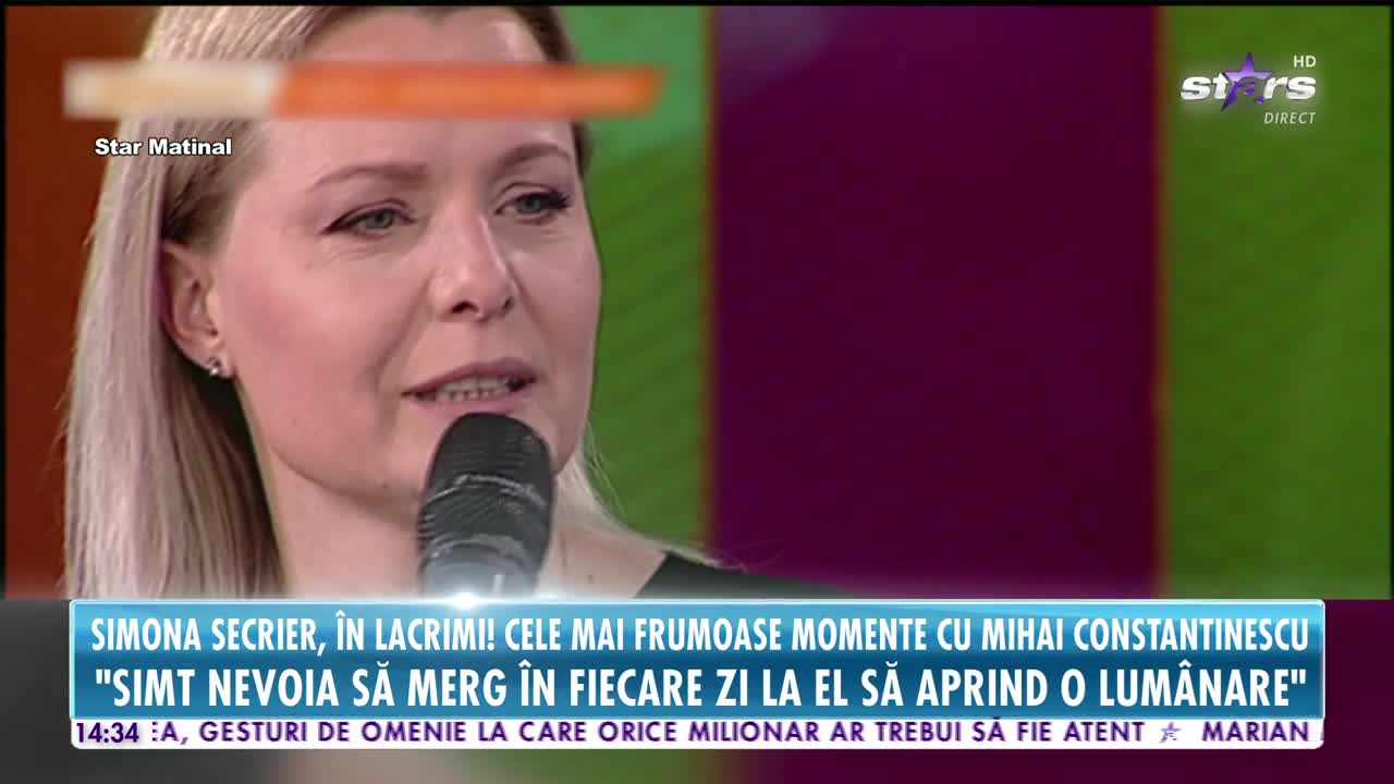 Star News. Simona Secrier, &icirc;n lacrimi: Simt nevoia să merg &icirc;n fiecare zi la Mihai Constantinescu să aprind o lum&acirc;nare