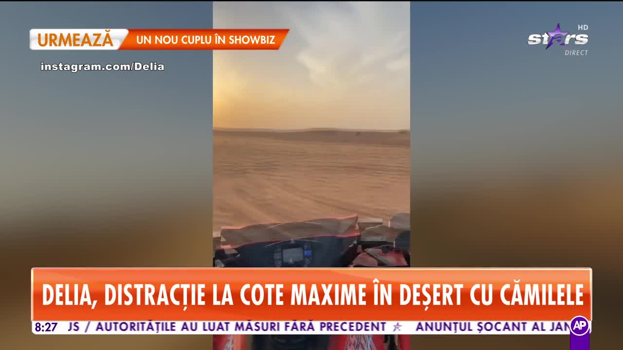 Star Matinal. Delia, distracție la cote maxime &icirc;n deșert cu cămile