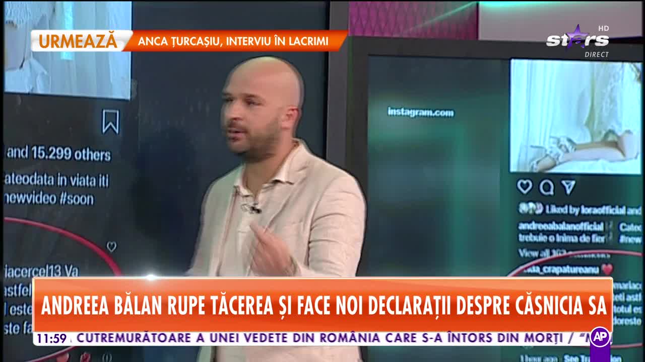 Star Matinal. Andreea Bălan rupe tăcerea: El este cel care nu-și mai dorește familia!
